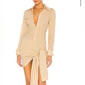 Aya Muse Lennox Dress in Beige